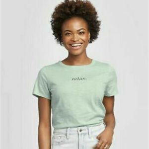 [EXCELLENT] {Zoe + Liv} [Mint] {Relax Women’s Short Sleeve Graphic T-Shirt} [XL]